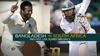 Live Cricket Score Bangladesh vs South Africa 2015, 2nd Test at Dhaka, Day 2: Rain forces early stumps!